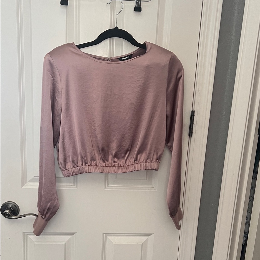 Express Mauve Satin Blouse